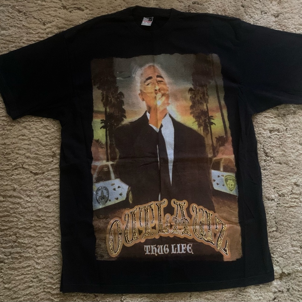 Tupac Graphic Outlawz T Shirt Sz: 3XL